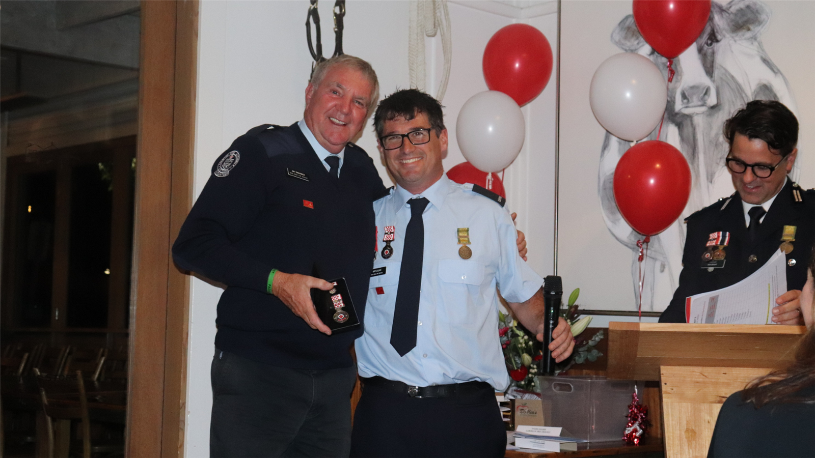 Captain Matt Gallace and firefighter Ian Troutbeck